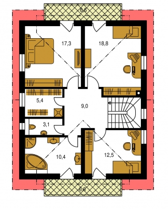 Floor plan of second floor - PREMIER 155